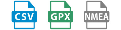 GPS Formate CSV GPX NMEA